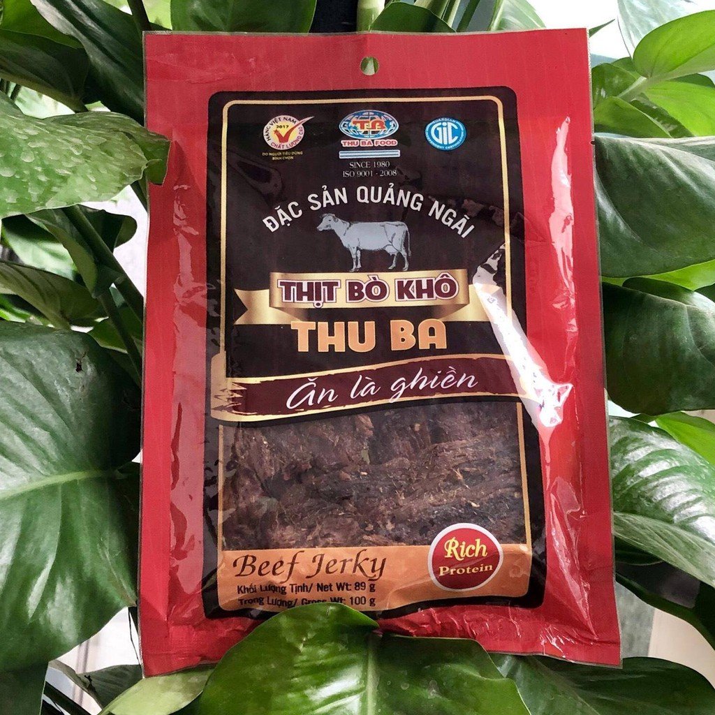 Gói bò khô miếng Thu Ba 100g đặc sản Quảng Ngãi